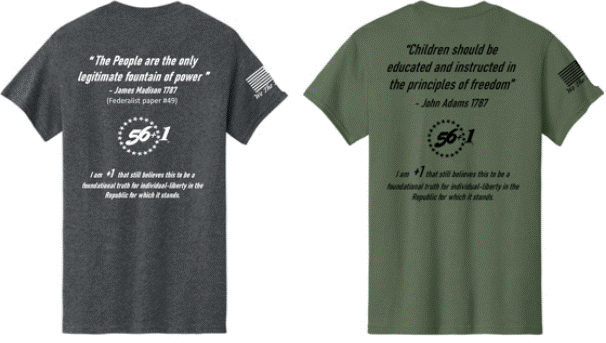 T-shirts that embody American ideals of knowledge and enlightenment.